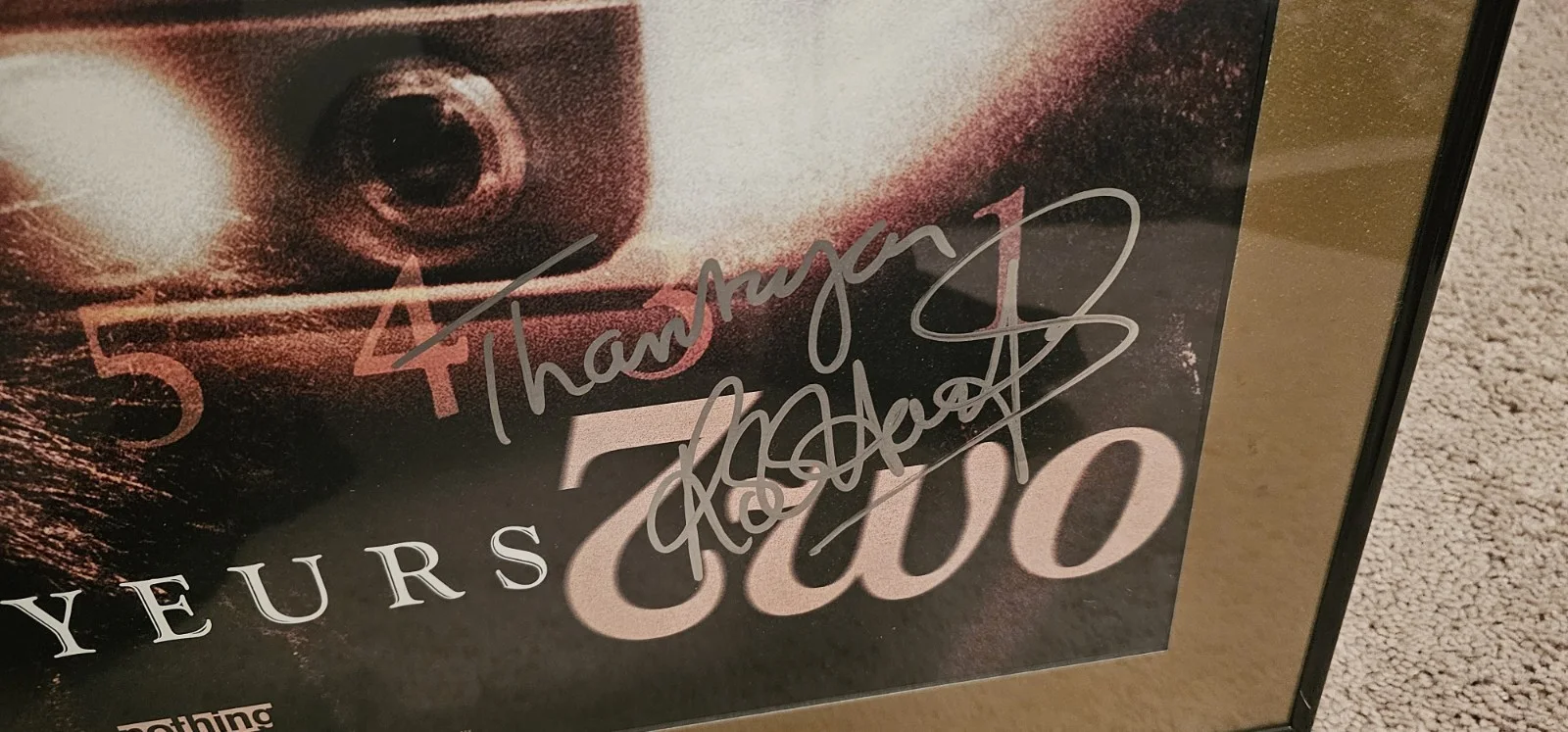 *VERY RARE* Rob Halford - 2wo, Voyeurs Signed, Framed Original Music Poster, изображение 2