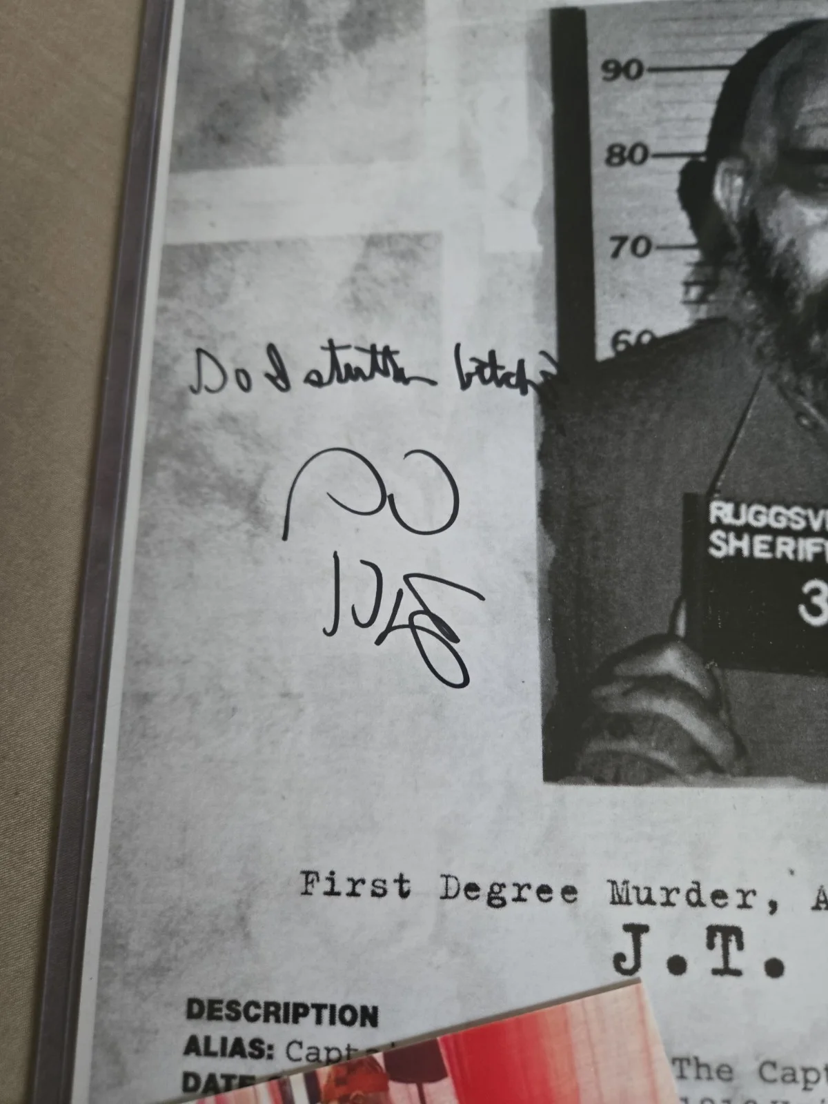 Devils Rejects SIGNED Poster (SID HAIG) Captain Spaulding w/QUOTE + PROOF 11x17, изображение 3