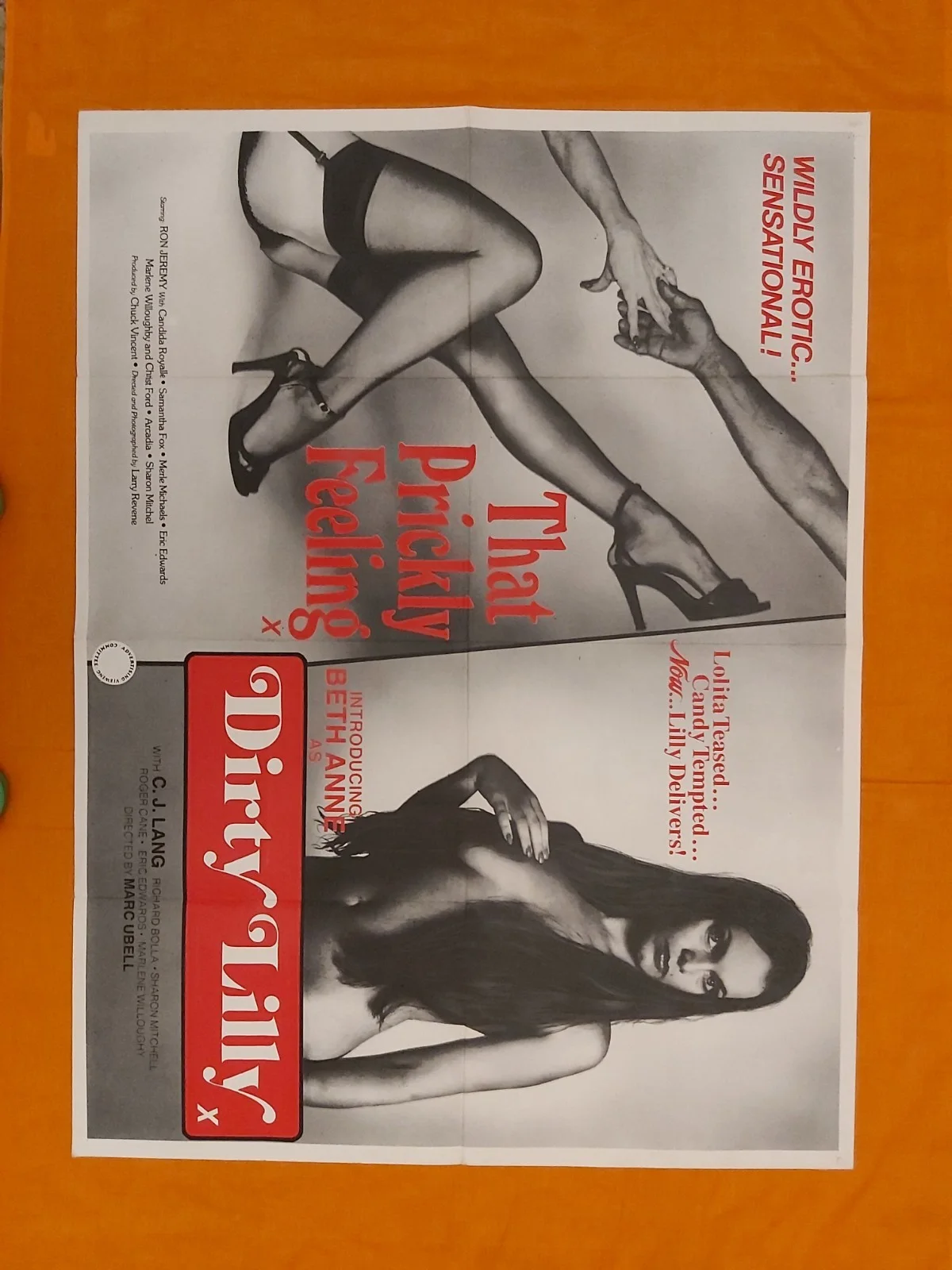 DIRTY LILLY SEX POSTER DOUBLE BILL UK QUAD ORIGINAL POSTER 30 X 40 '', изображение 2