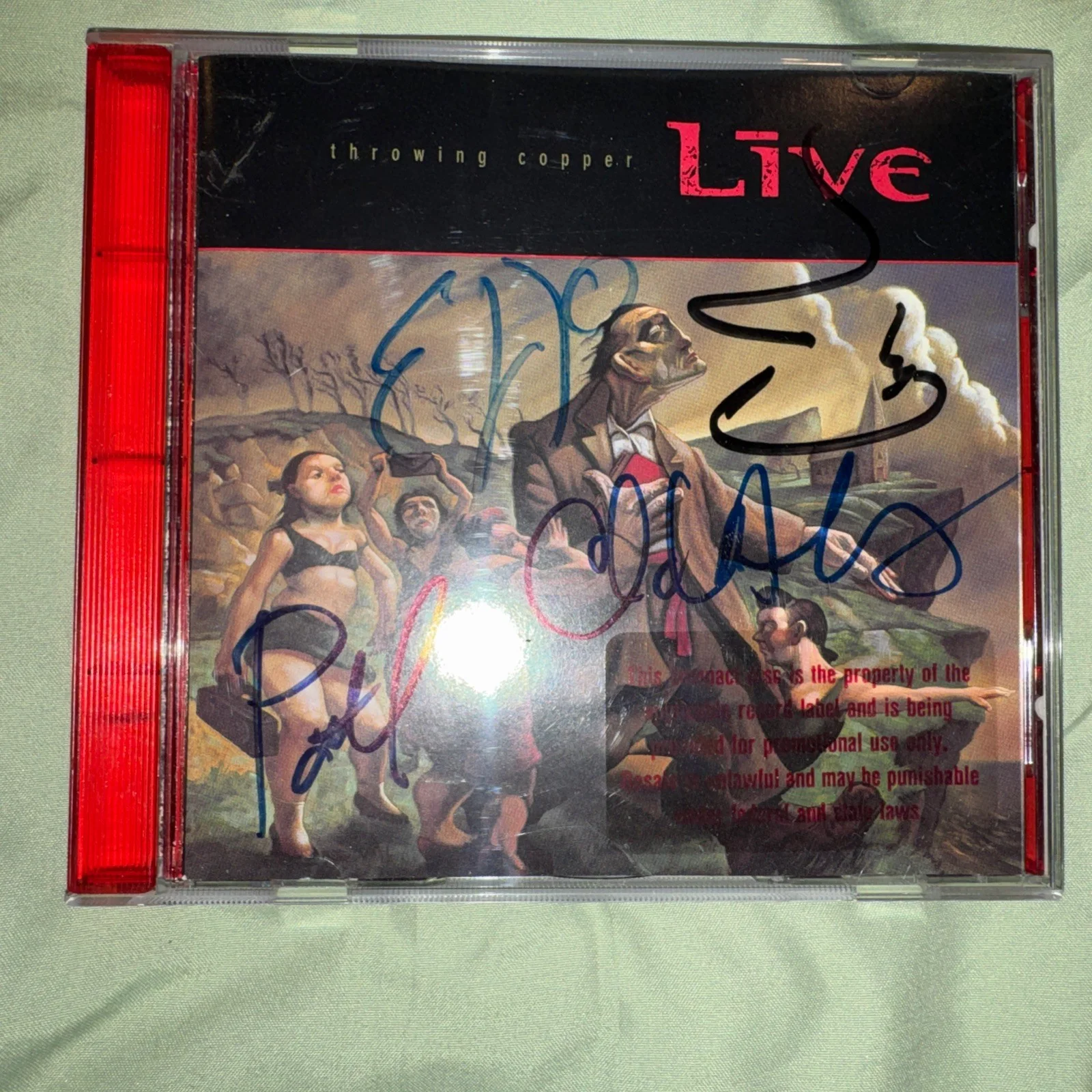 Live Throwing Copper Signed Autograph CD Full Band, image 2