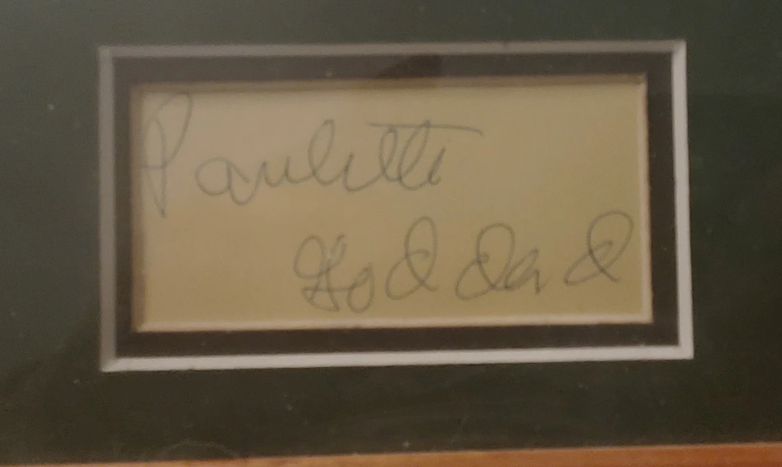 Paulette Goddard Matted Signature with Photo; Noble Johnson as the Zombie, изображение 2