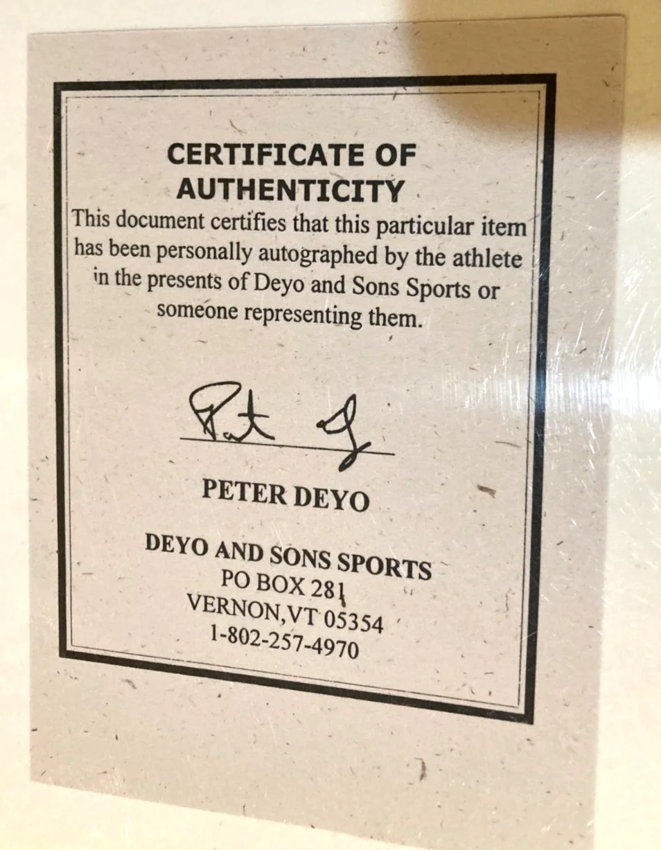 BERT CAMPANERIS — VINTAGE BERT CAMPANERIS TEXAS RANGERS SIGNED AUTOGRAPH 8X10 COLOR PHOTO CERT., image 2