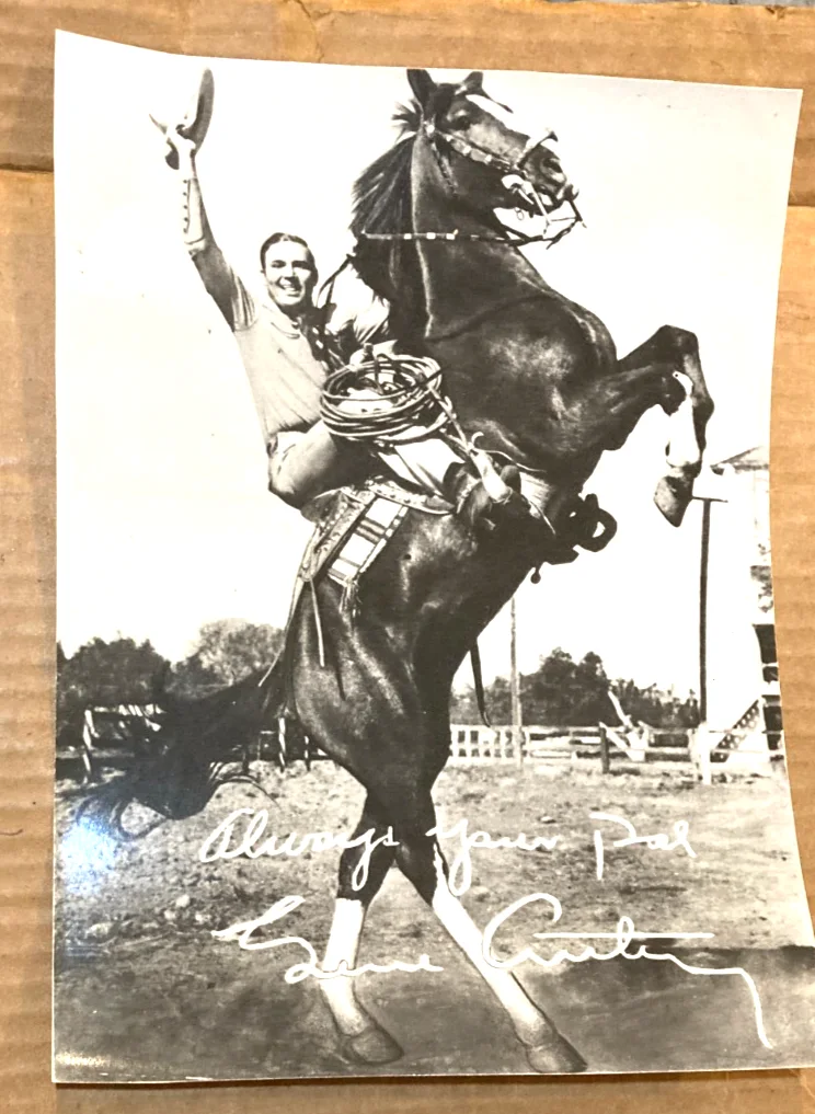 Gene Autry — Gene Autry Autograph Singing Cowboy Western Actor Signed Vintage Photo COA