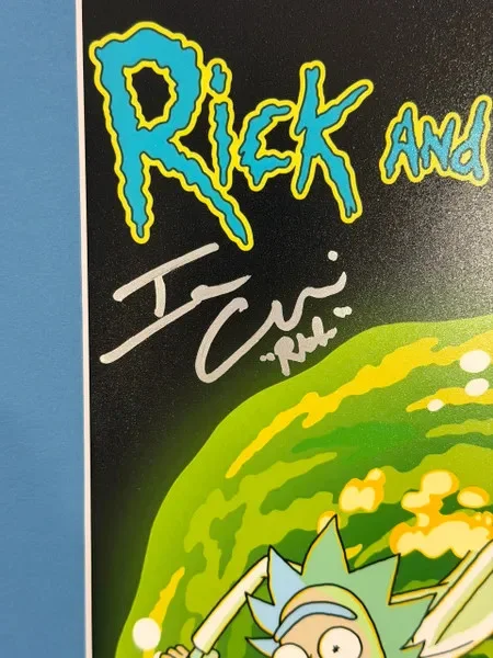 Cast — Ian Cardoni and Harry Belden Signed Rick And Morty 8x12 Photo (Blue), изображение 2