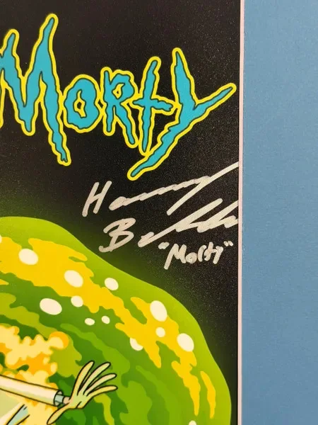 Cast — Ian Cardoni and Harry Belden Signed Rick And Morty 8x12 Photo (Blue), изображение 3