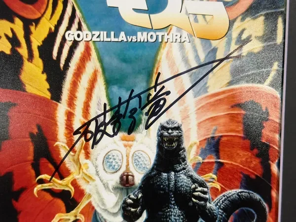 Hurricane Ryu Hariken — Hurricane Ryu Hariken Signed Godzilla Vs Mothra 8x12 Photo, image 2