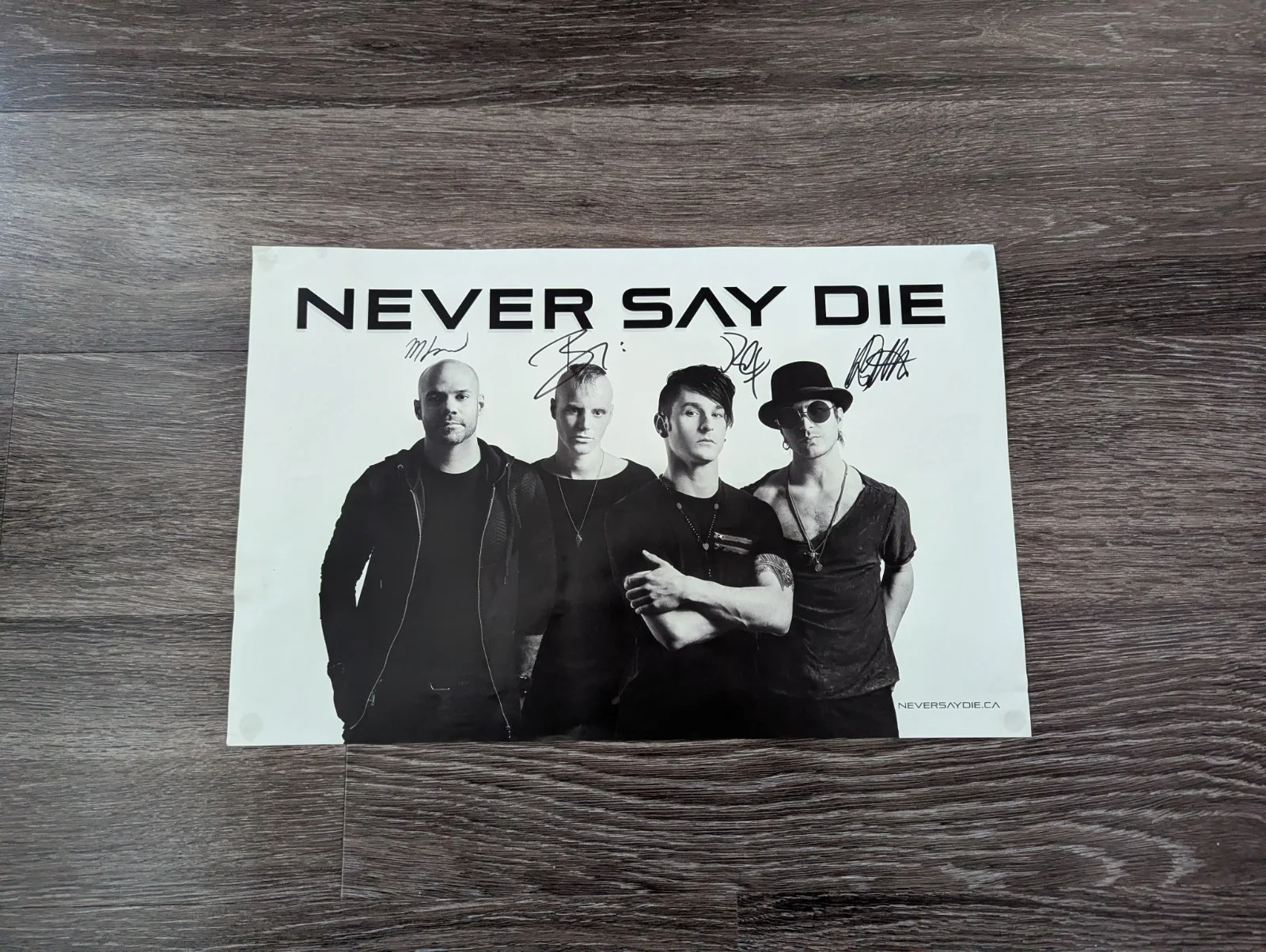 Never Say Die Original Signed Music Poster Autographed Band Collectible, image 2