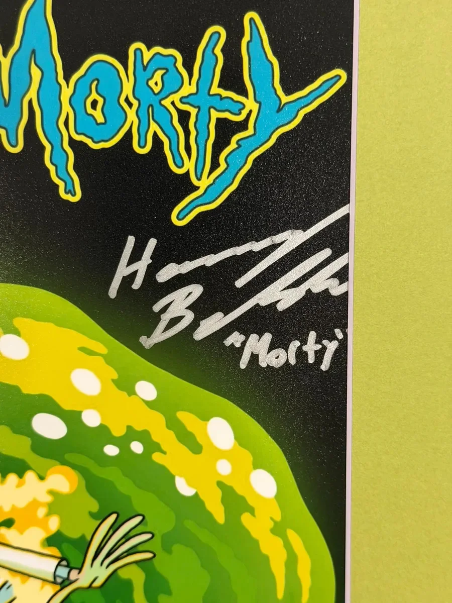 Cast — Ian Cardoni and Harry Belden Signed Rick And Morty 8x12 Photo (Green), изображение 3