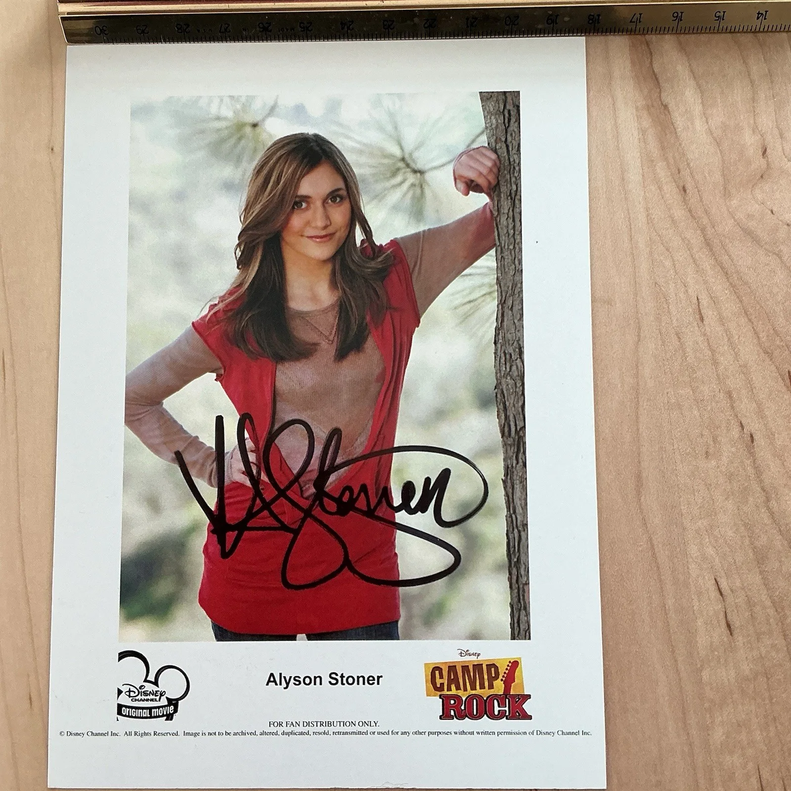 Alyson Stoner — Alyson Stoner SIGNED 4x6 Photo Authentic Camp Rock Disney Employee Coll.