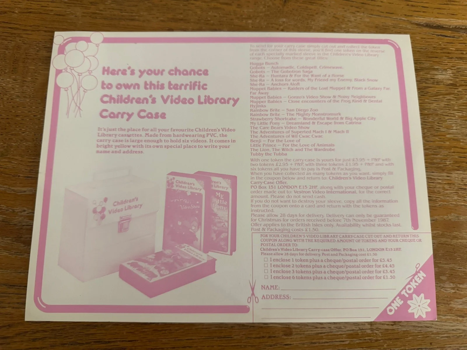 Goldy 1984 very rare video shop promo sample sleeve, image 2