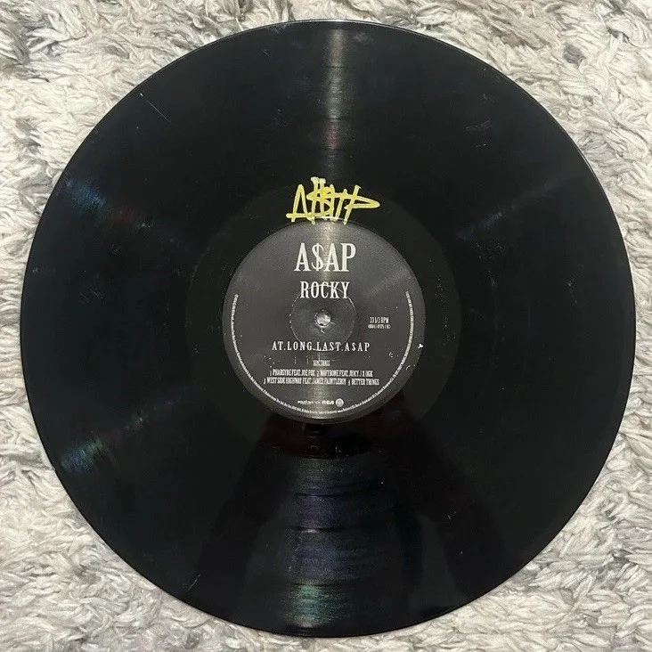 A$AP ASAP Rocky Signed Autographed At. Long. Last. A$AP Album DISC Beckett COA, image 2