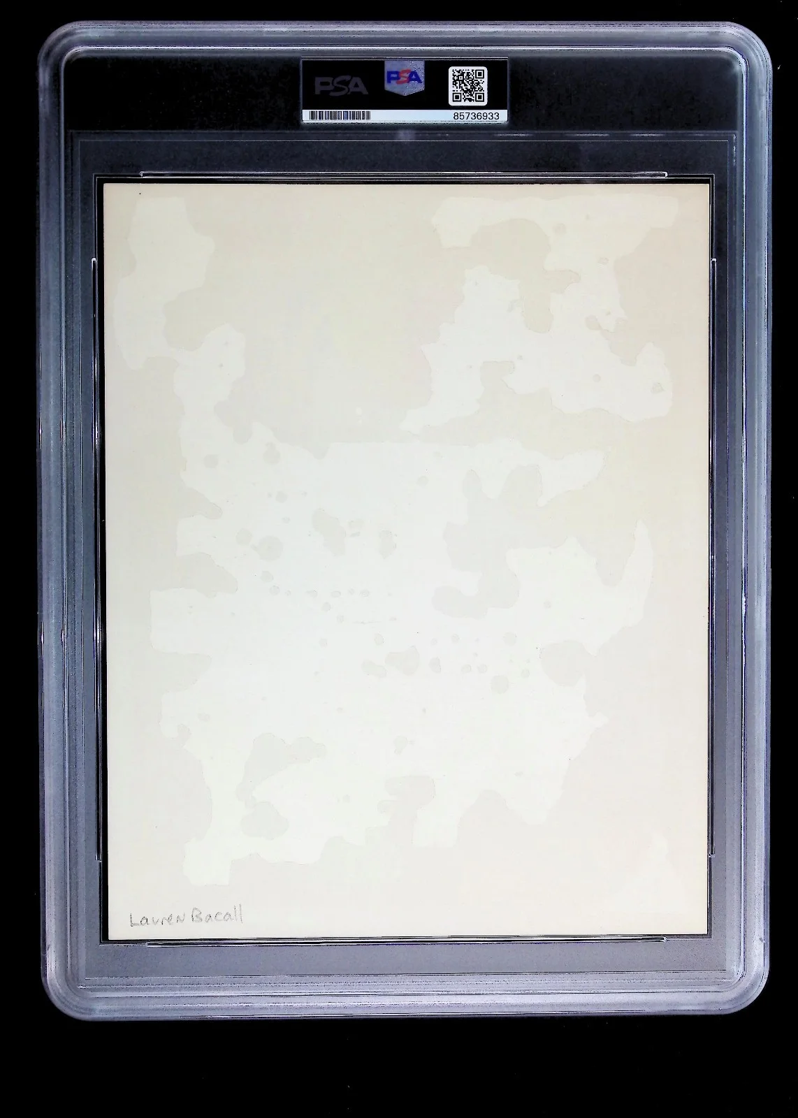 Lauren Bacall — Lauren Bacall - Autographed Photo - PSA Jumbo Holder - 85736933, изображение 2