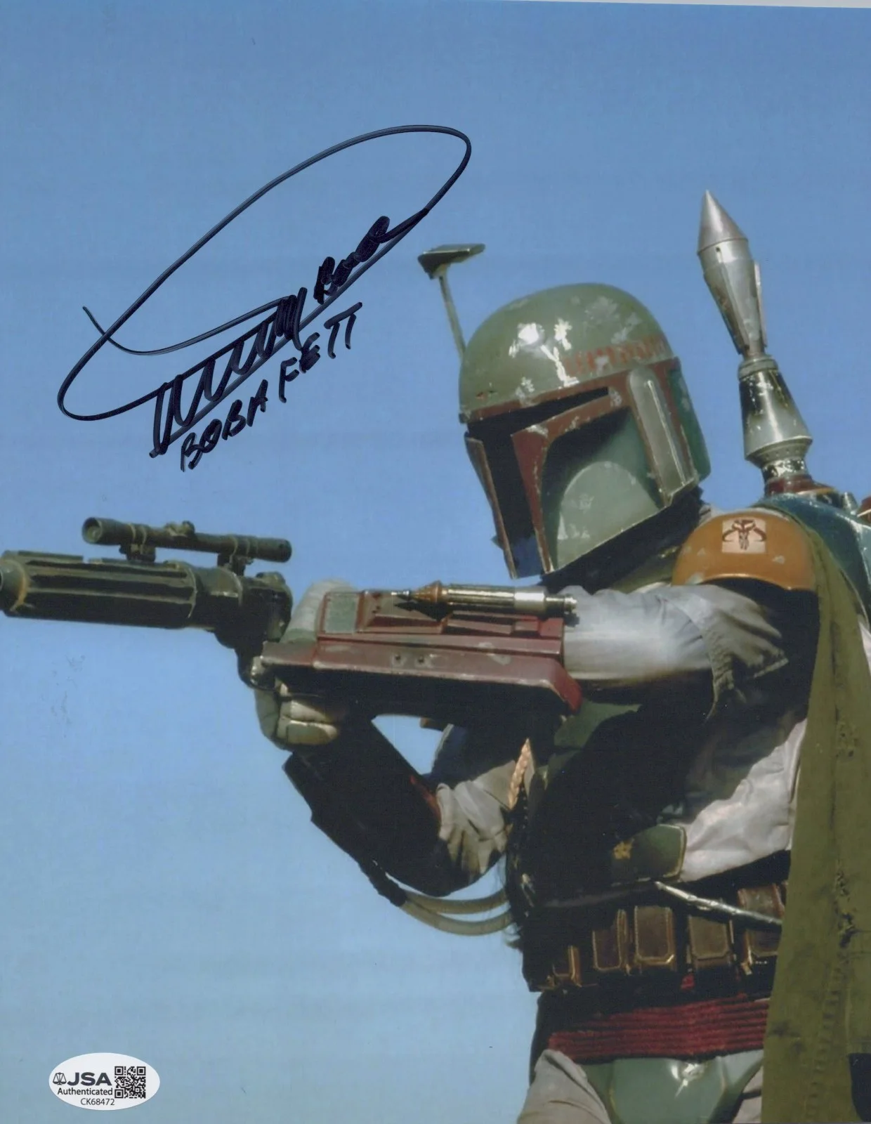 Dickey Beer — Star Wars- Boba Fett 8x10 photo signed by Dickey Beer JSA COA