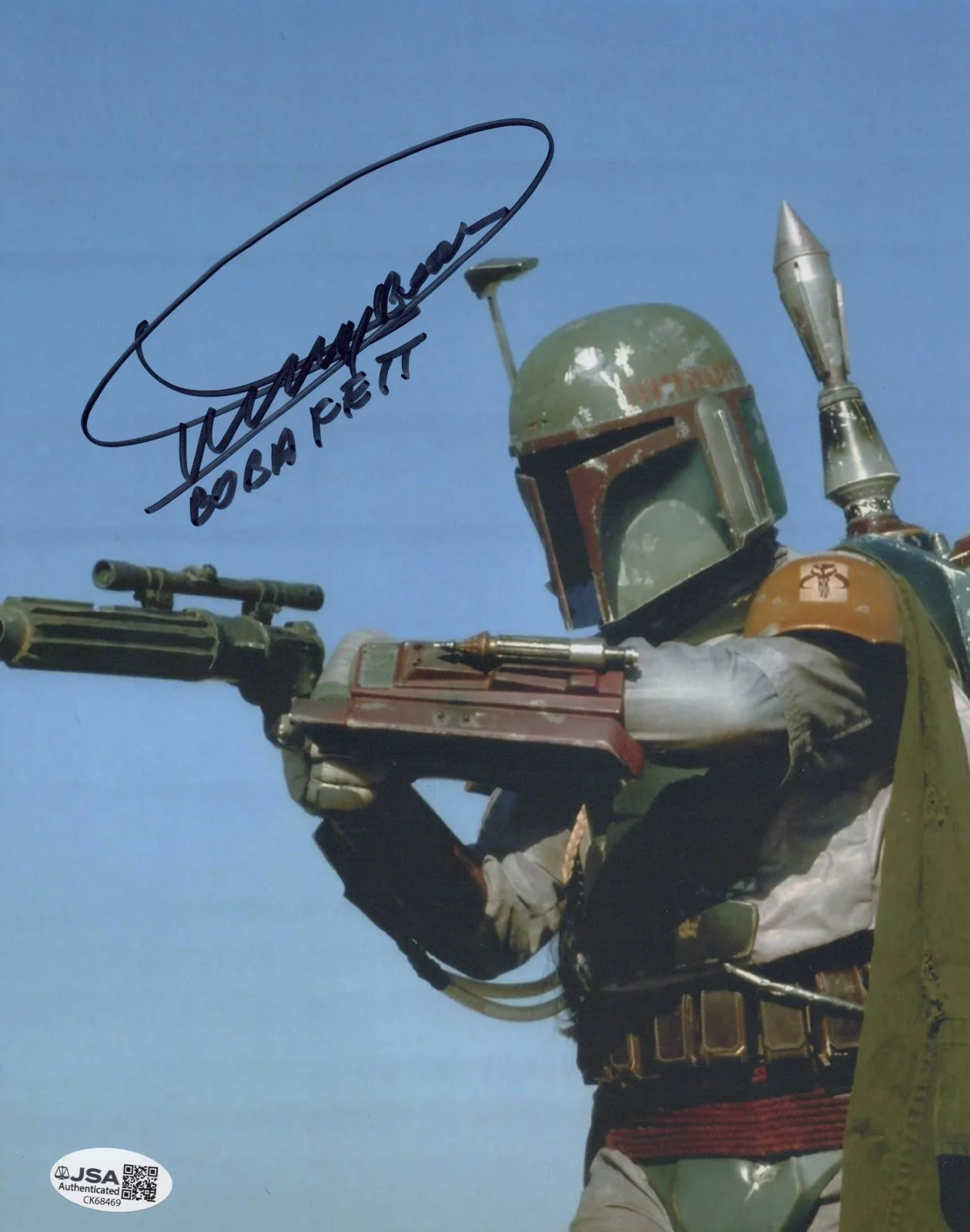 Dickey Beer — Star Wars- Boba Fett 8x10 photo signed by Dickey Beer JSA COA