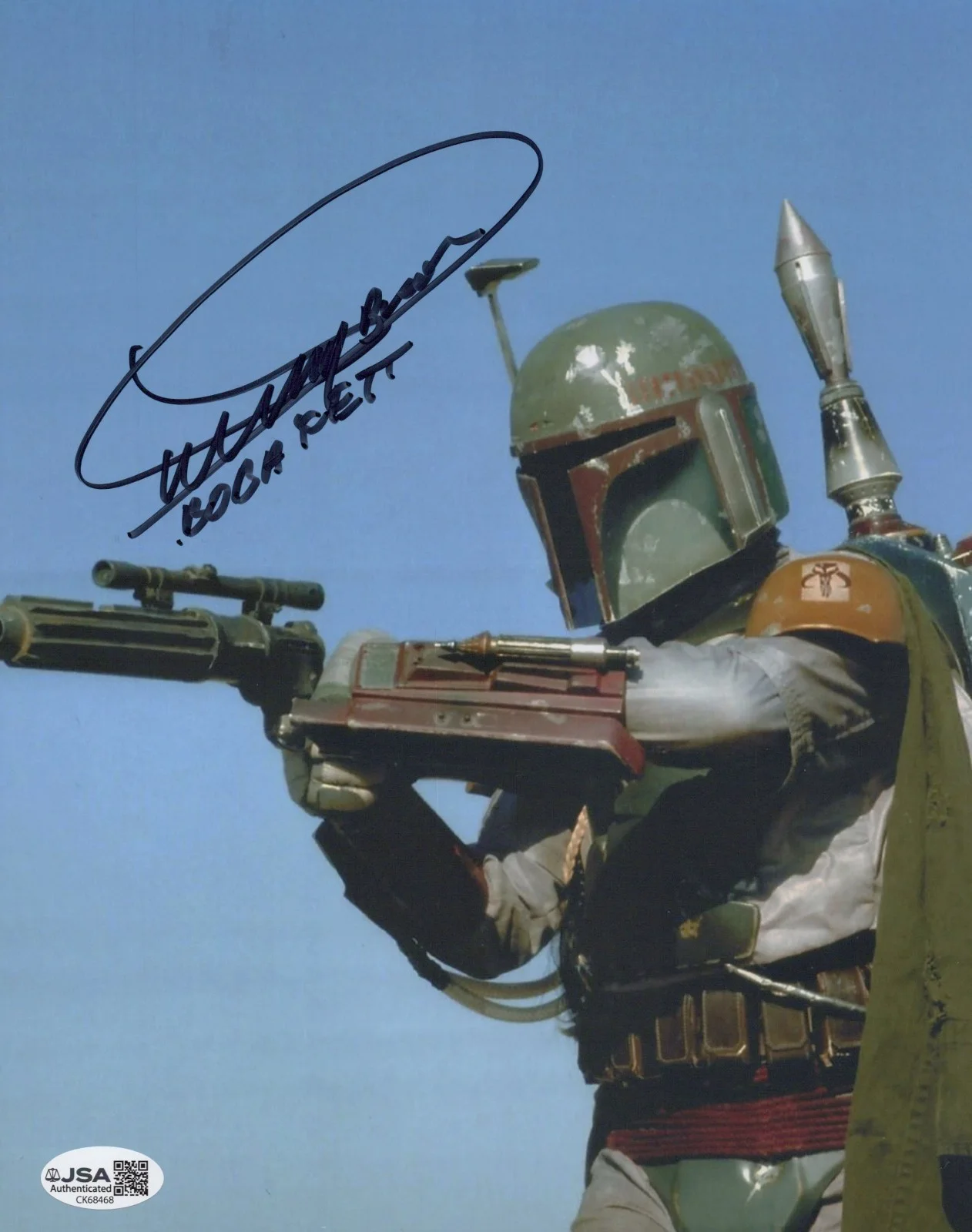 Dickey Beer — Star Wars- Boba Fett 8x10 photo signed by Dickey Beer JSA COA