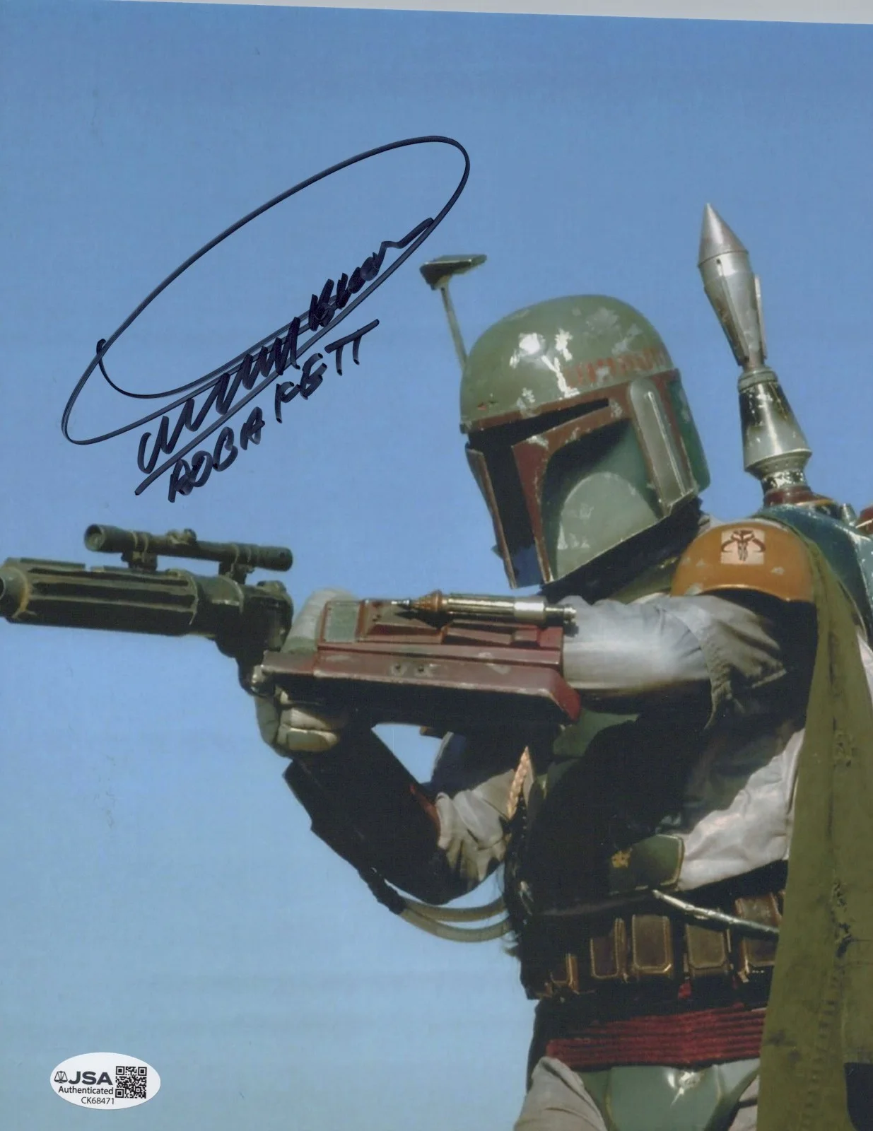 Dickey Beer — Star Wars- Boba Fett 8x10 photo signed by Dickey Beer JSA COA