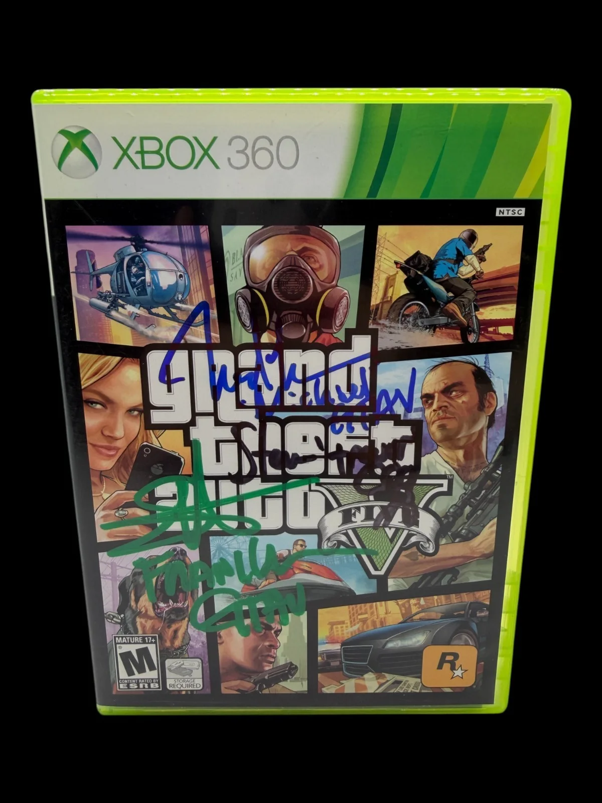 Steven Ogg, Ned Luke and Shawn Fonteno — Ned Luke +2 Cast Signed Grand Theft Auto V Xbox 360 Game GTA Autograph JSA COA