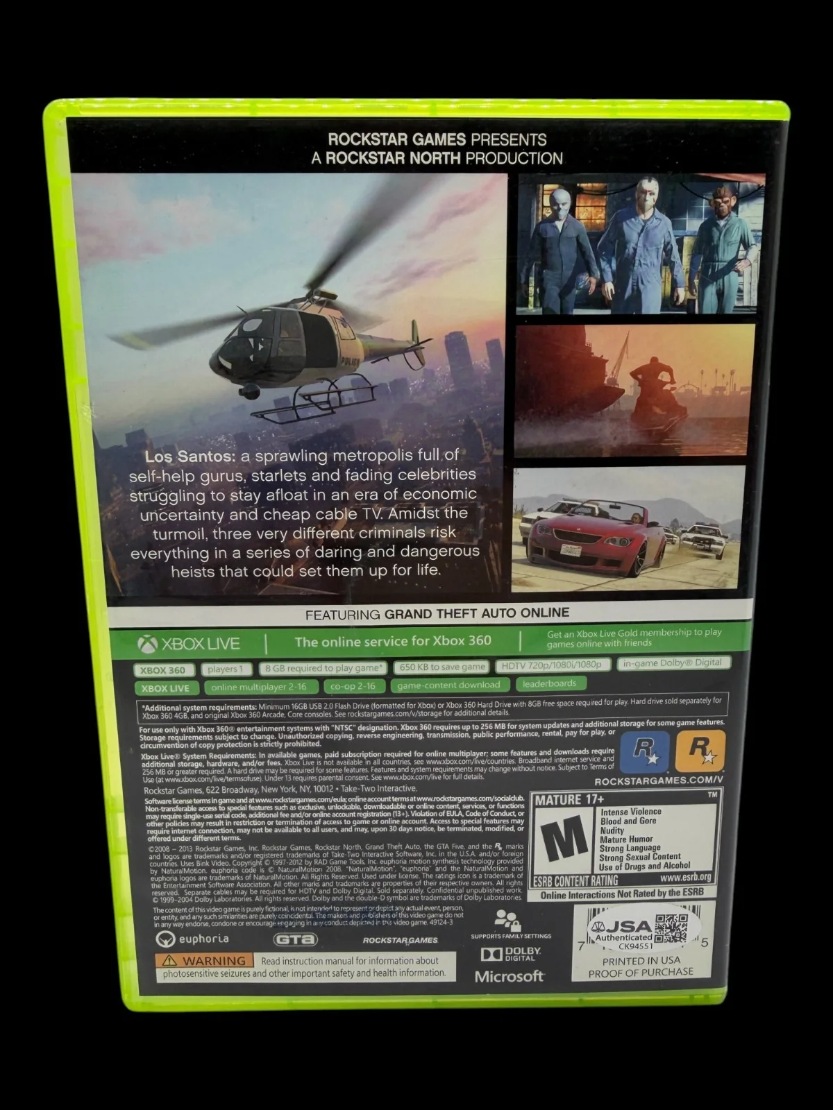 Steven Ogg, Ned Luke, Shawn Fonteno — Ned Luke +2 Cast Signed Grand Theft Auto V Xbox 360 Game GTA Autograph JSA COA, изображение 5