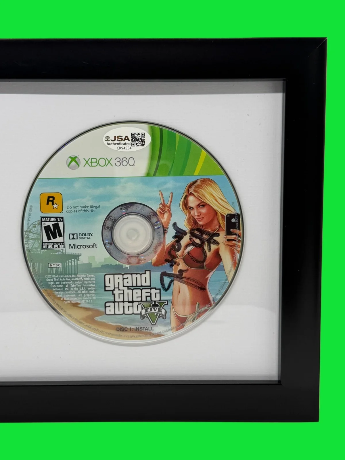 Steven Ogg — Steven Ogg Signed Grand Theft Auto V Xbox 360 Disc Framed Trevor Auto JSA COA, изображение 4