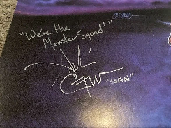 ANDRE GOWER, RYAN LAMBERT — THE MONSTER SQUAD MOVIE POSTER SIGNED ANDRE GOWER RYAN LAMBERT !!!INSCRIBED!!!, изображение 2