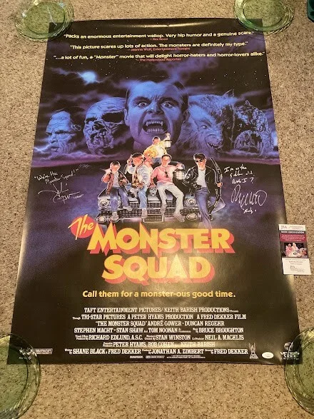 ANDRE GOWER, RYAN LAMBERT — THE MONSTER SQUAD MOVIE POSTER SIGNED ANDRE GOWER RYAN LAMBERT !!!INSCRIBED!!!, изображение 5