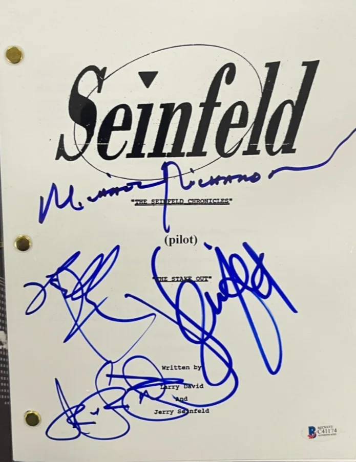 Jerry Seinfeld — Seinfeld Cast Signed Pilot Full Script Richards Dreyfus Alexander Beckett LOA