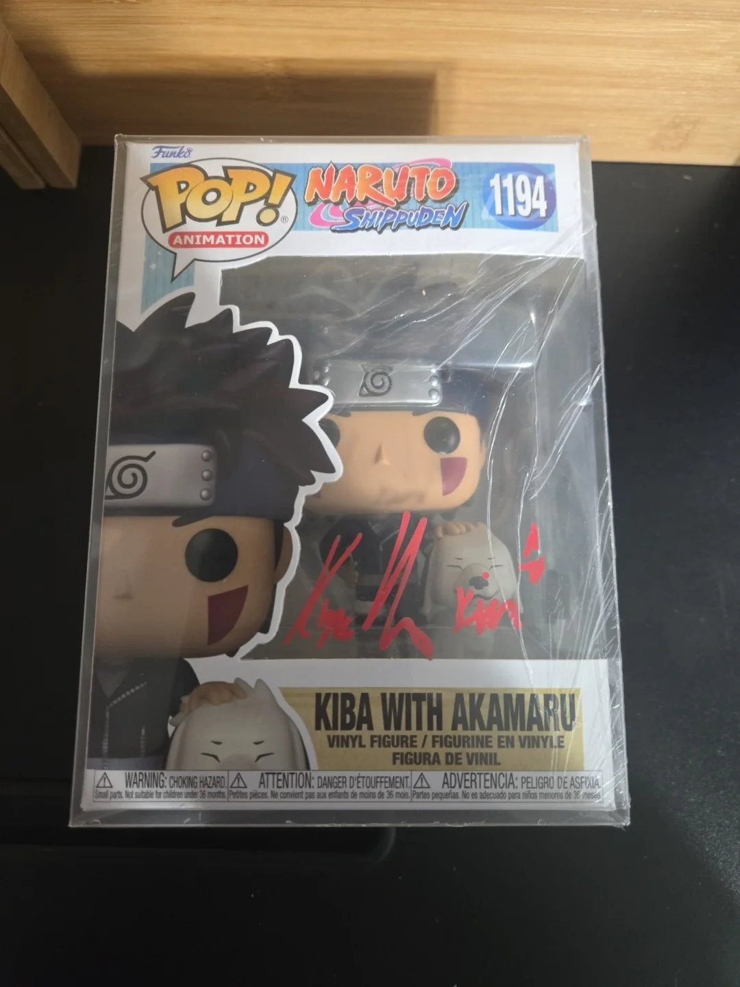 Kyle Hebert — Kyle Hebert Signed Funko Pop Autograph Naruto Kiba Akamaru Anime OCC COA, изображение 2