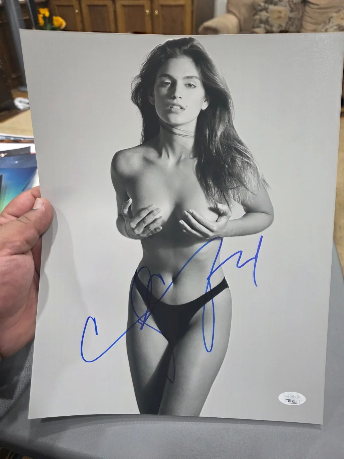 Cindy Crawford — Cindy Crawford Signed 12x18 Sexy Stunning Super Model Photo coa jsa