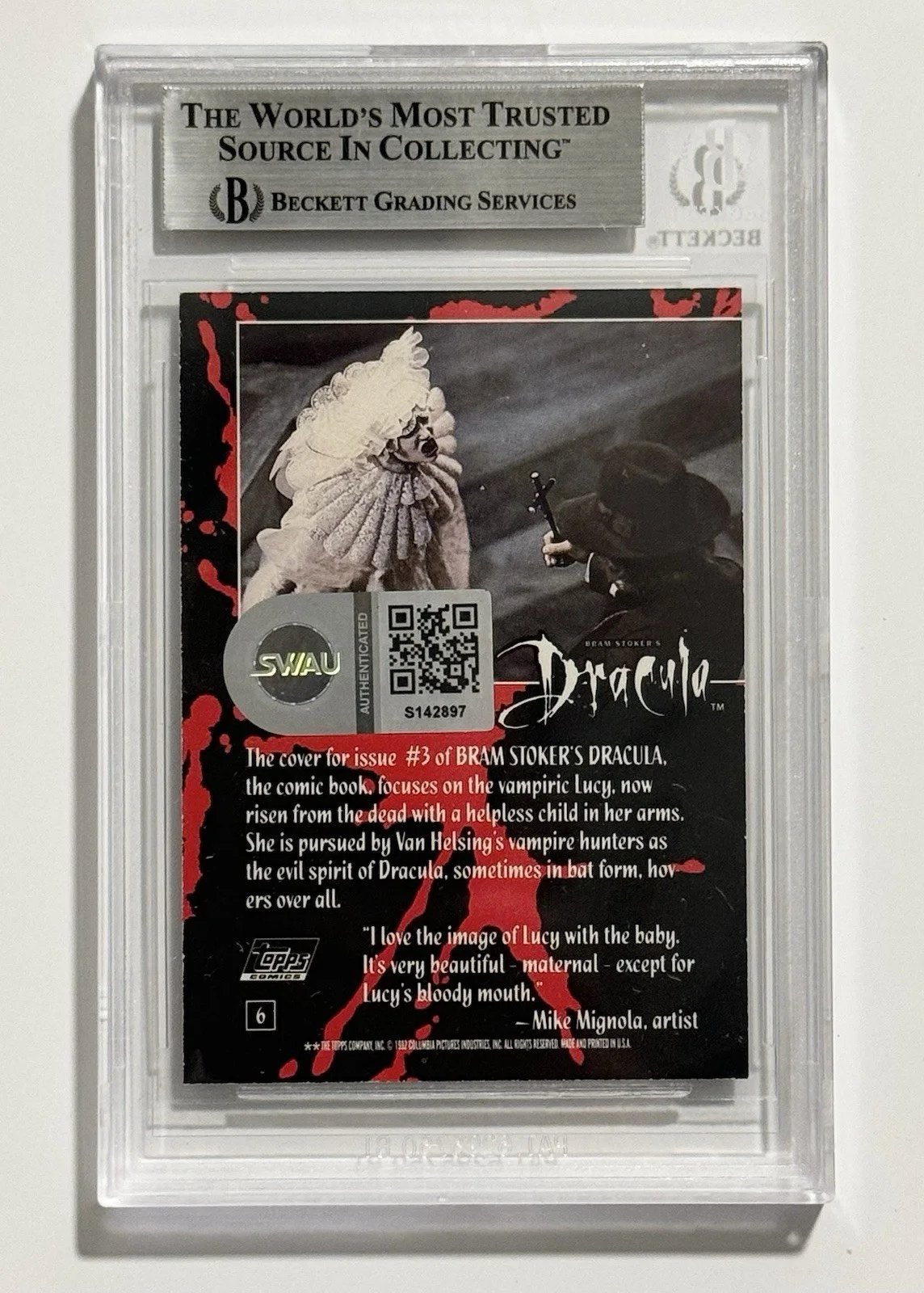 Gary Oldman — Gary Oldman Signed 1992 Bram Stokers Dracula Card BECKETT B, image 2