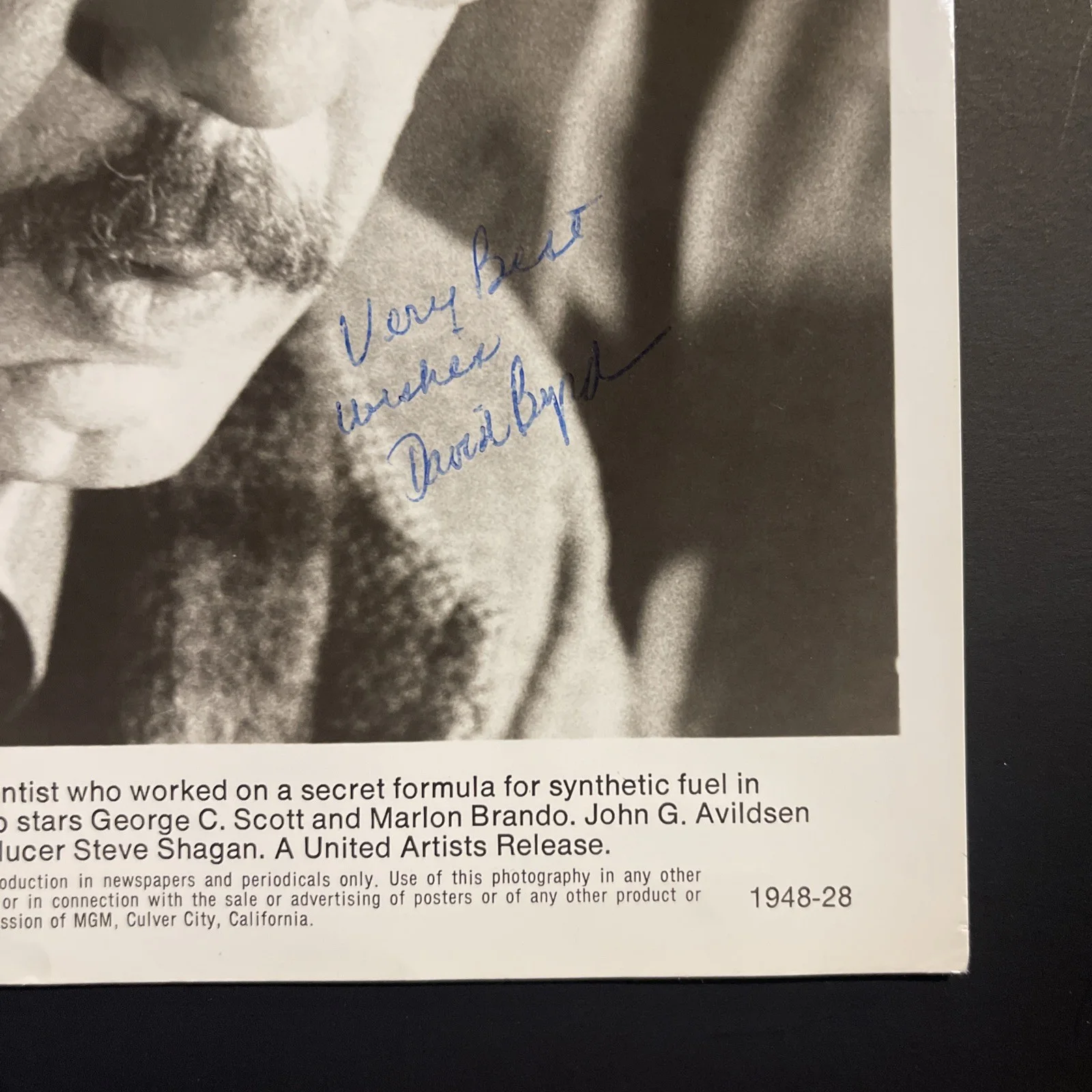 DAVID BYRD: Hand Signed Original Celebrity Photo 8 x 10”/ KSK, изображение 2