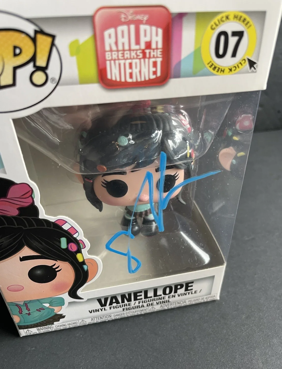 Sarah Silverman — Sarah Silverman Signed Vanellope Wreck It Ralph Funko Pop 07 Rare, изображение 2