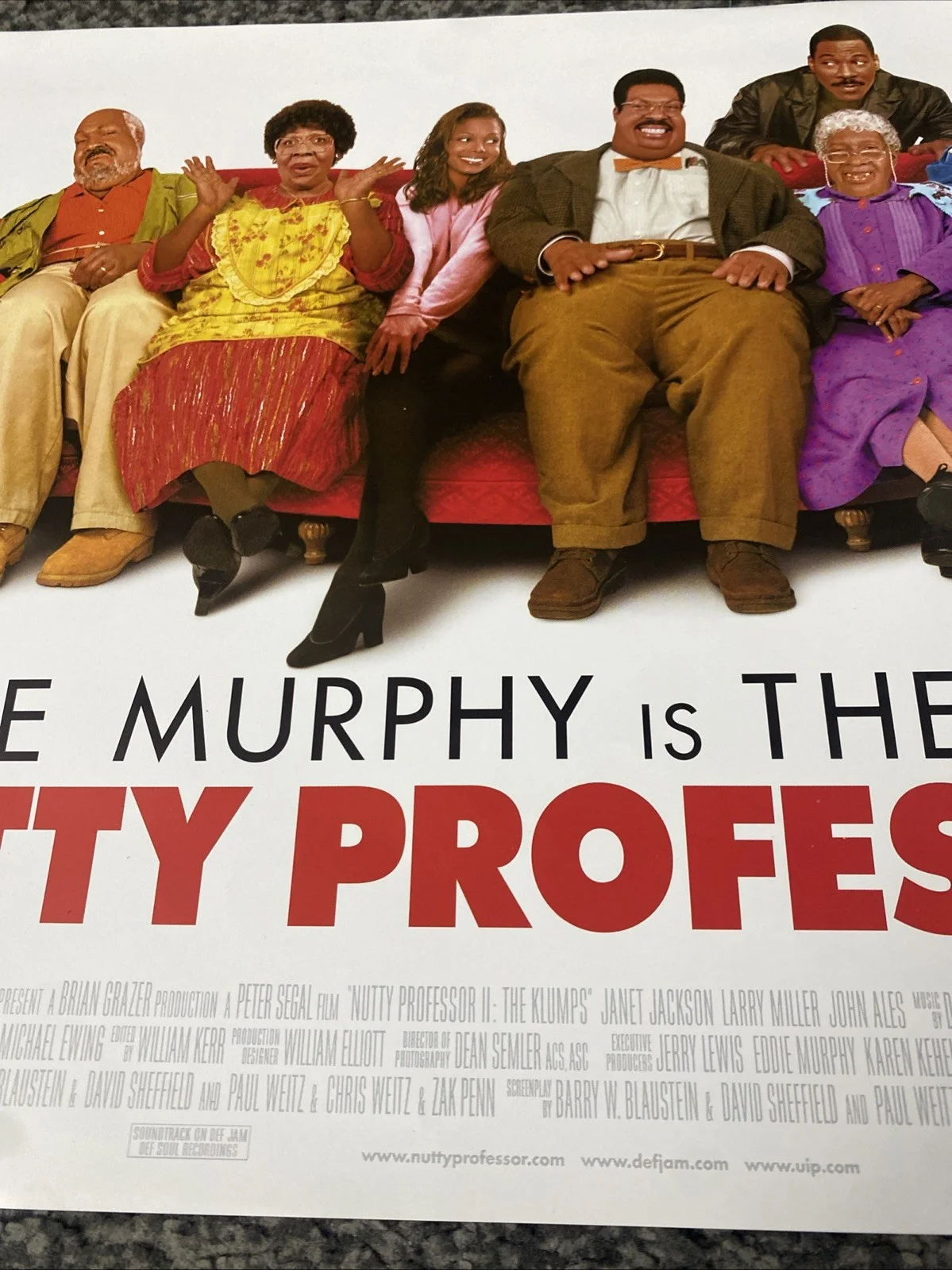 Nutty Professor 2 Klumps UK Quad Original Film Movie Poster Eddie Murphy 2000, изображение 3
