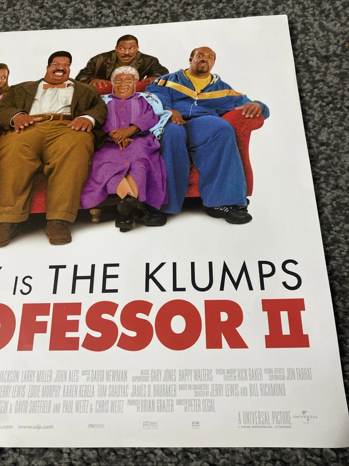 Nutty Professor 2 Klumps UK Quad Original Film Movie Poster Eddie Murphy 2000, изображение 5