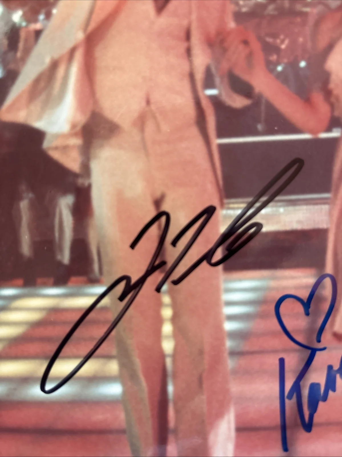 John Travolta, Karen Lynn Gorney — Vintage Saturday Night Fever John Travolta Karen Lynn Gorney Autographed Photo, изображение 2