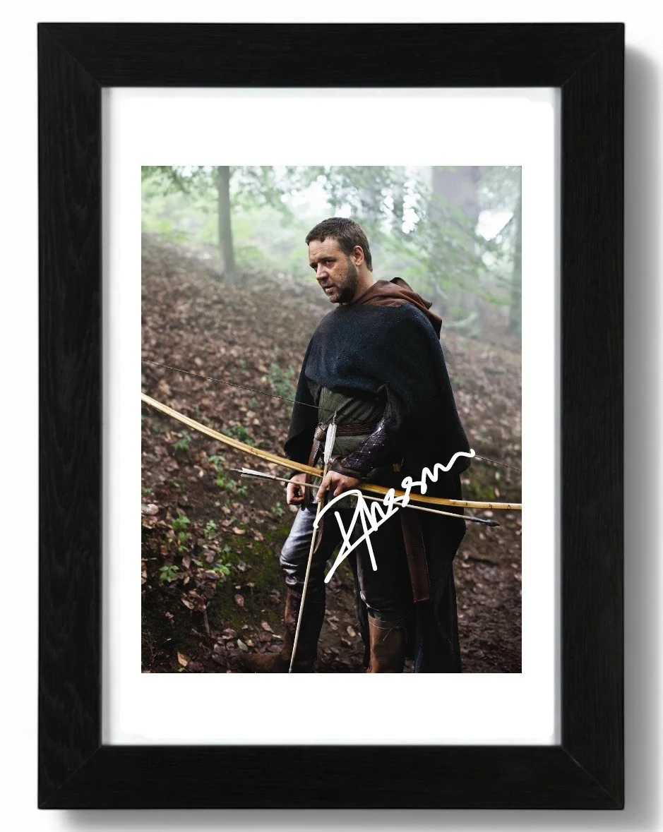 Russell Crowe Signed Autograph PHOTO Pre Print 6x4/A4/ Framed Robin Hood, image 2