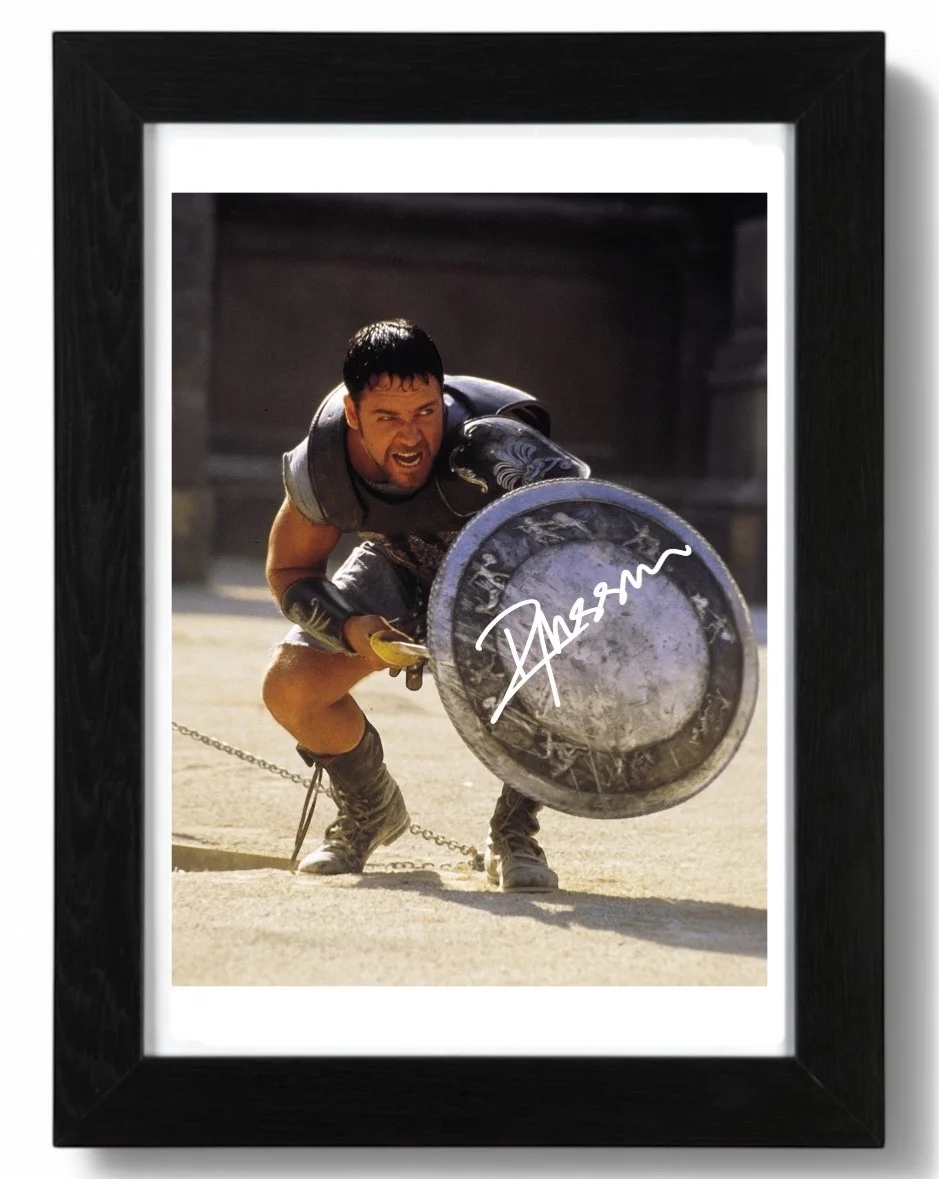 Russell Crowe Signed Autograph PHOTO Pre Print 6x4/A4/ Framed Gladiator, image 3