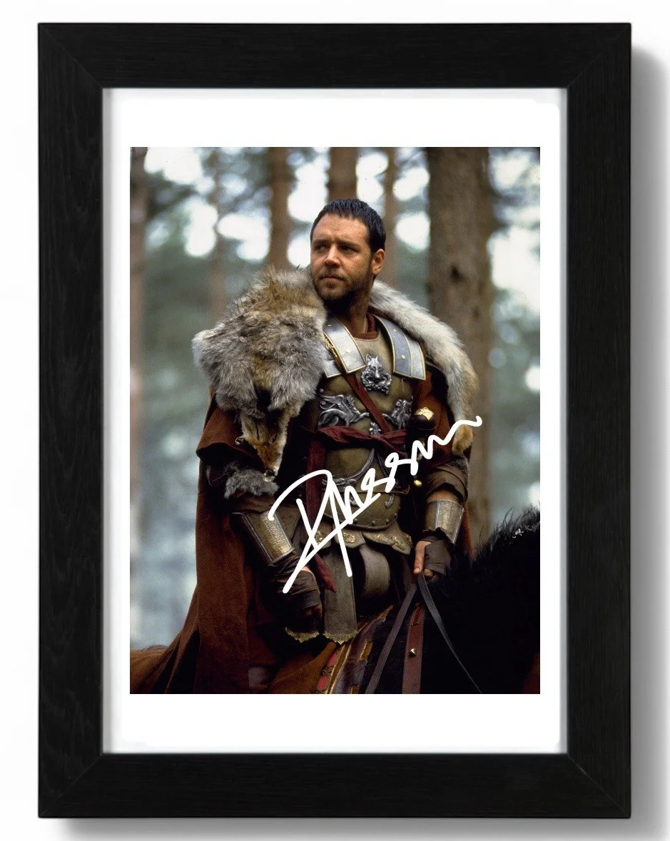 Russell Crowe Signed Autograph PHOTO Pre Print 6x4/A4/ Framed Gladiator, image 2