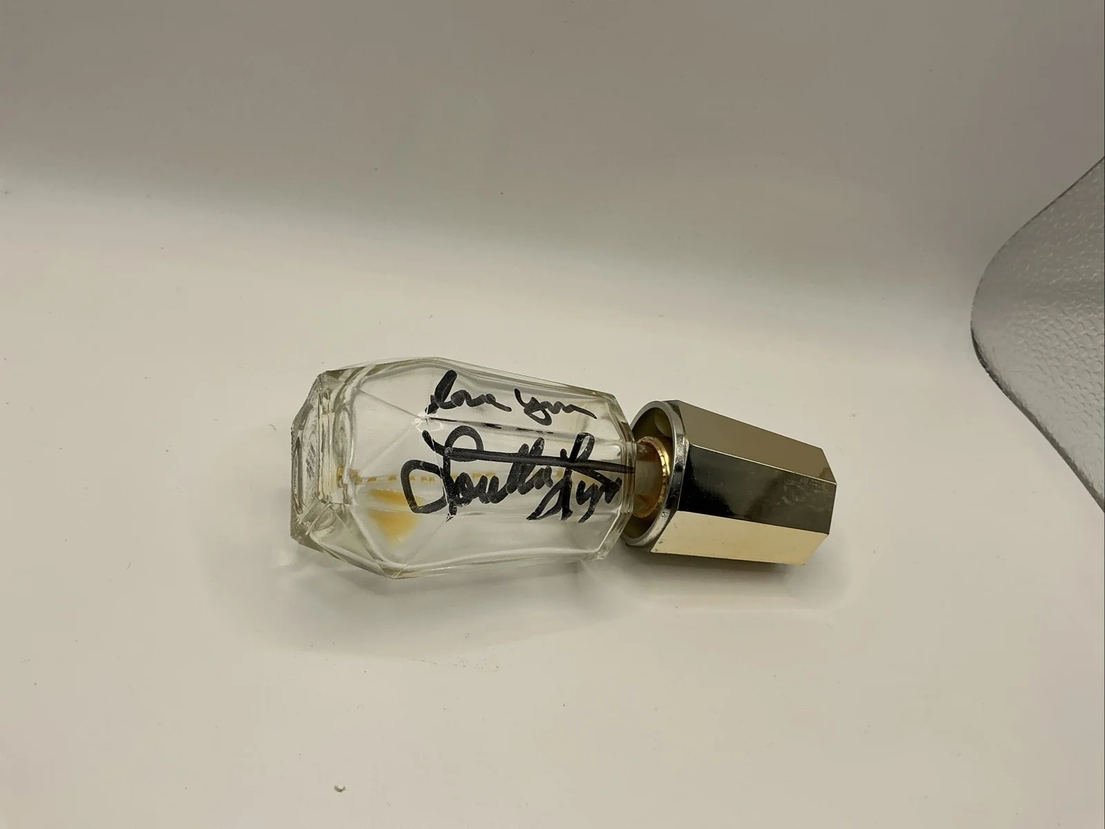 Loretta Lynn Perfume Bottle Owned By Her Autographed. Empty Bottle., image 2