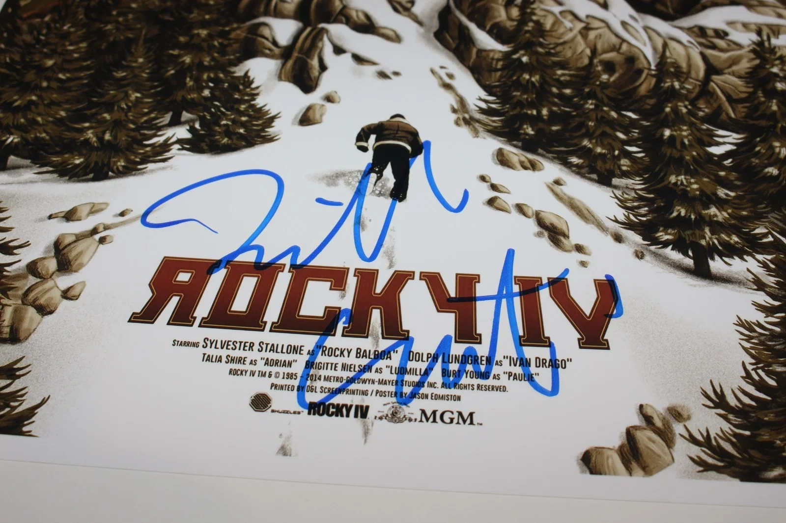 COMPOSER BILL CONTI SIGNED 'ROCKY IV' 12x18 MOVIE POSTER BECKETT COA 4 MUSIC, изображение 4