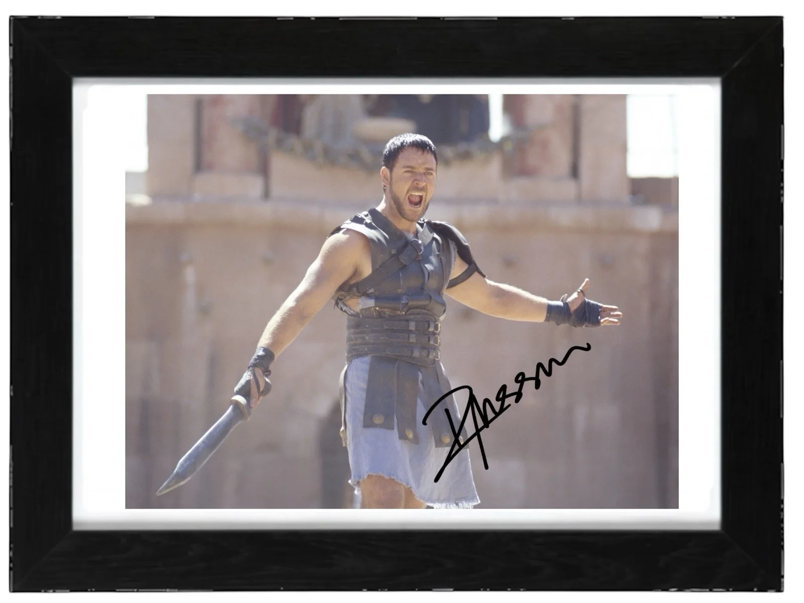 Russell Crowe Signed Autograph PHOTO Pre Print 6x4/A4/ Framed Gladiator, изображение 2