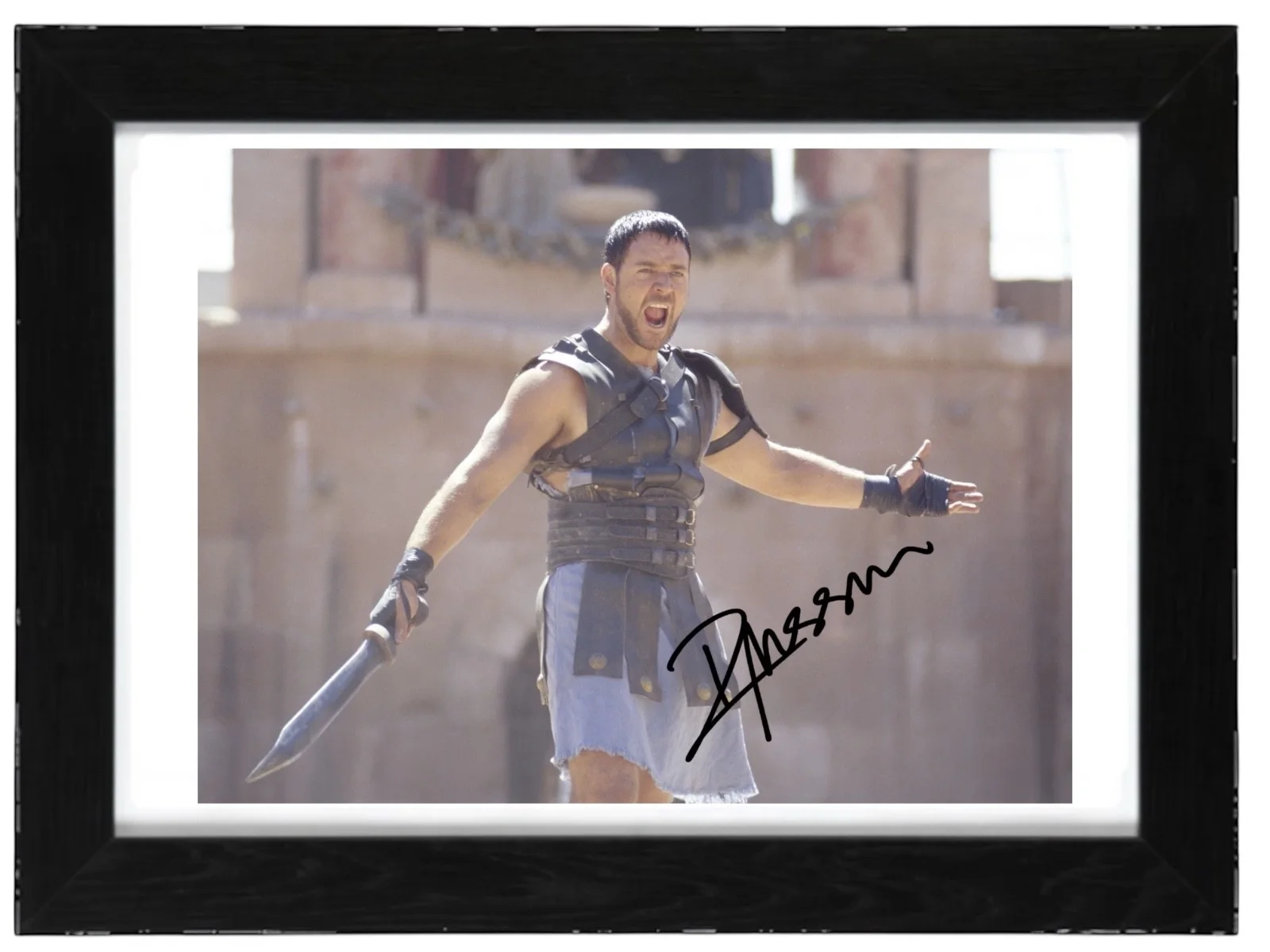 Russell Crowe Signed Autograph PHOTO Pre Print 6x4/A4/ Framed Gladiator, изображение 3