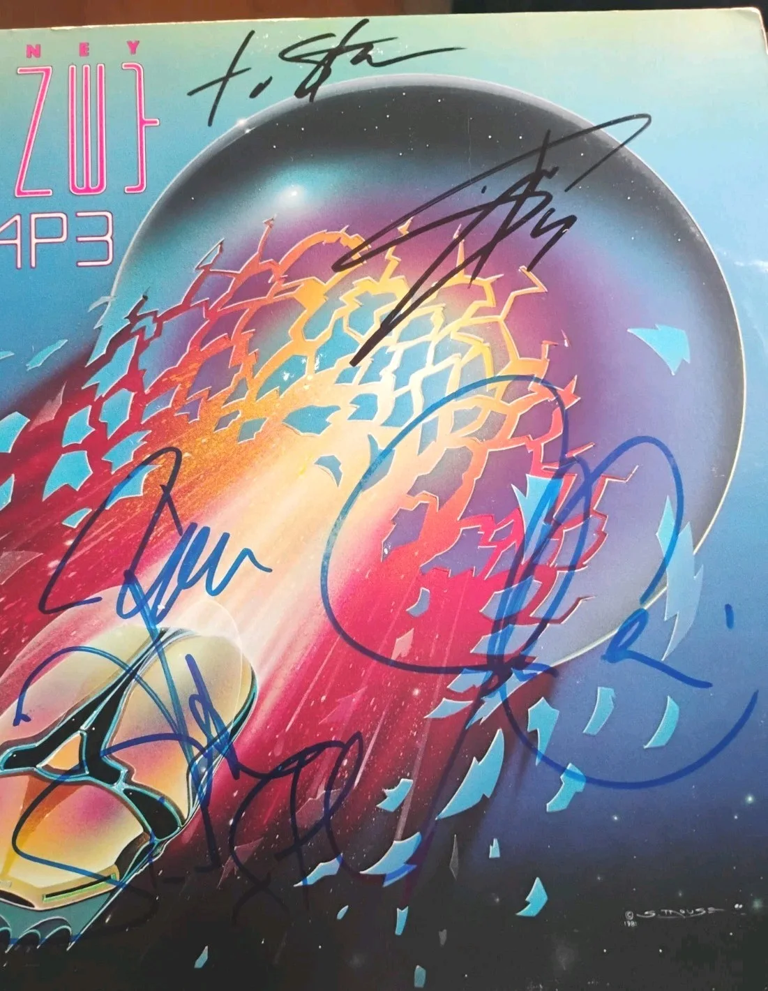 STEVE PERRY N SCHON J CAIN SMITH JOURNEY SIGNED ESC4P3 ALBUM COMPLETE PROOF PICS, изображение 2