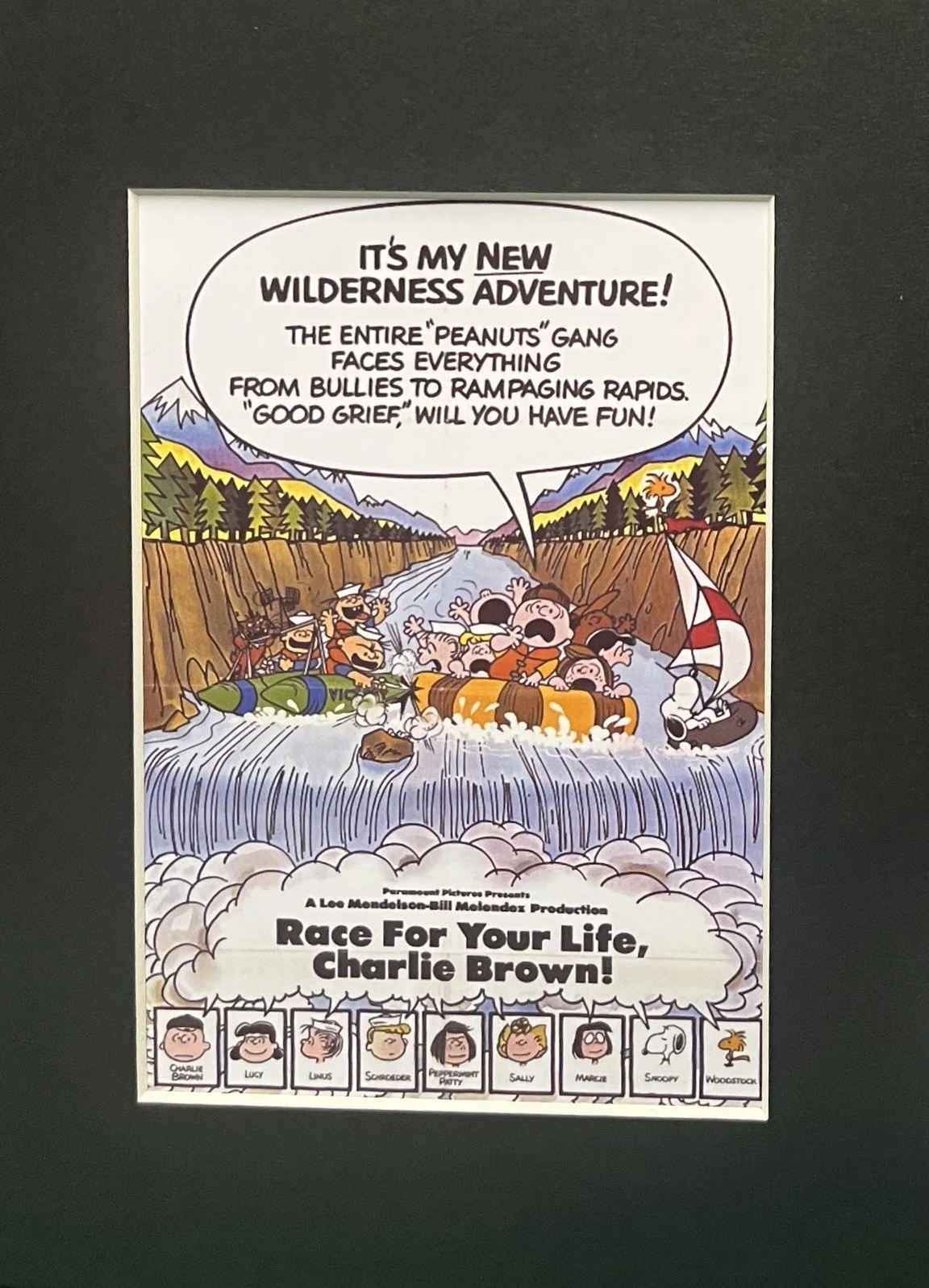 A RACE FOR YOUR LIFE. Charlie Brown . 35mm Film Cell Mounted Display, image 2