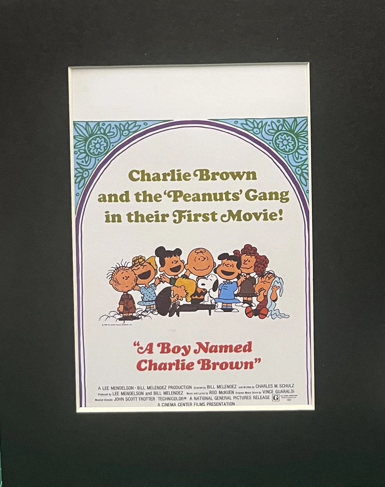 “ A BOY NAMED CHARLIE BROWN “ 35mm Film Cell Mounted Display, image 2