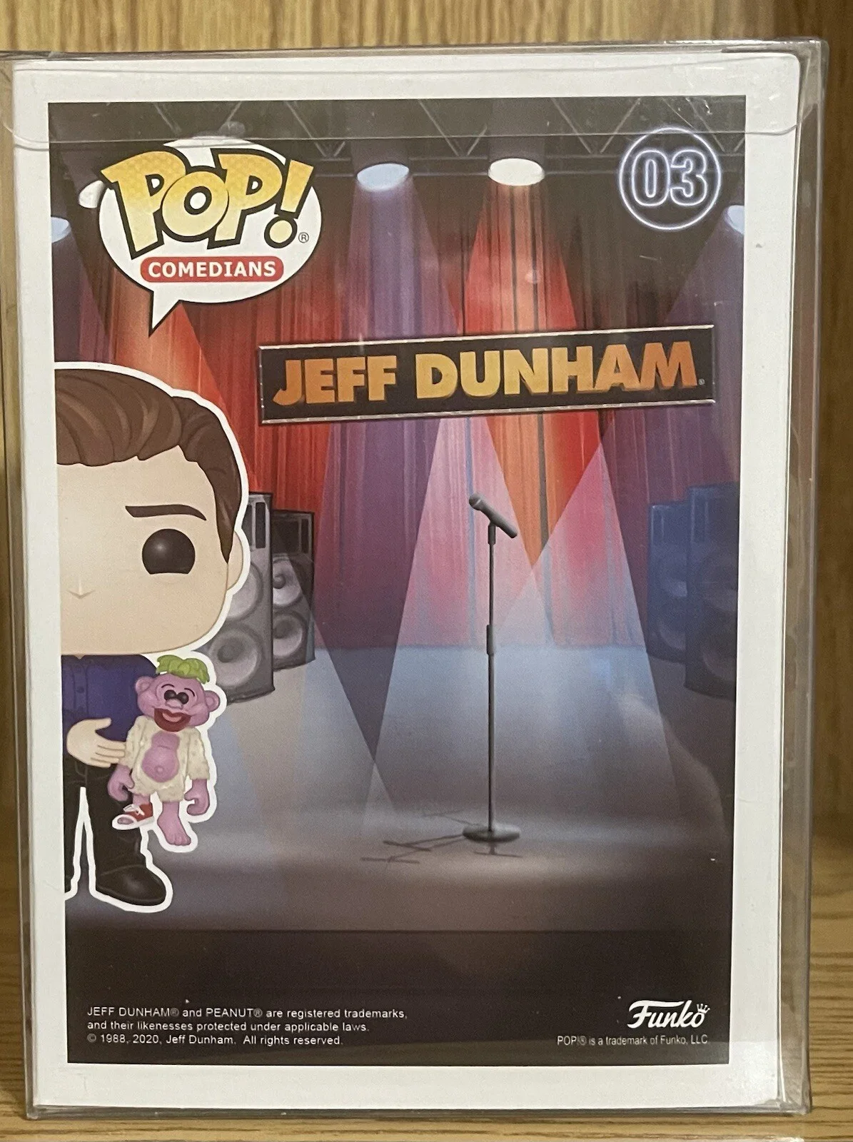 Jeff Dunham — Funko Jeff Dunham and Peanut Signed blue Pen Signed Exclusive Direct Protector, image 2