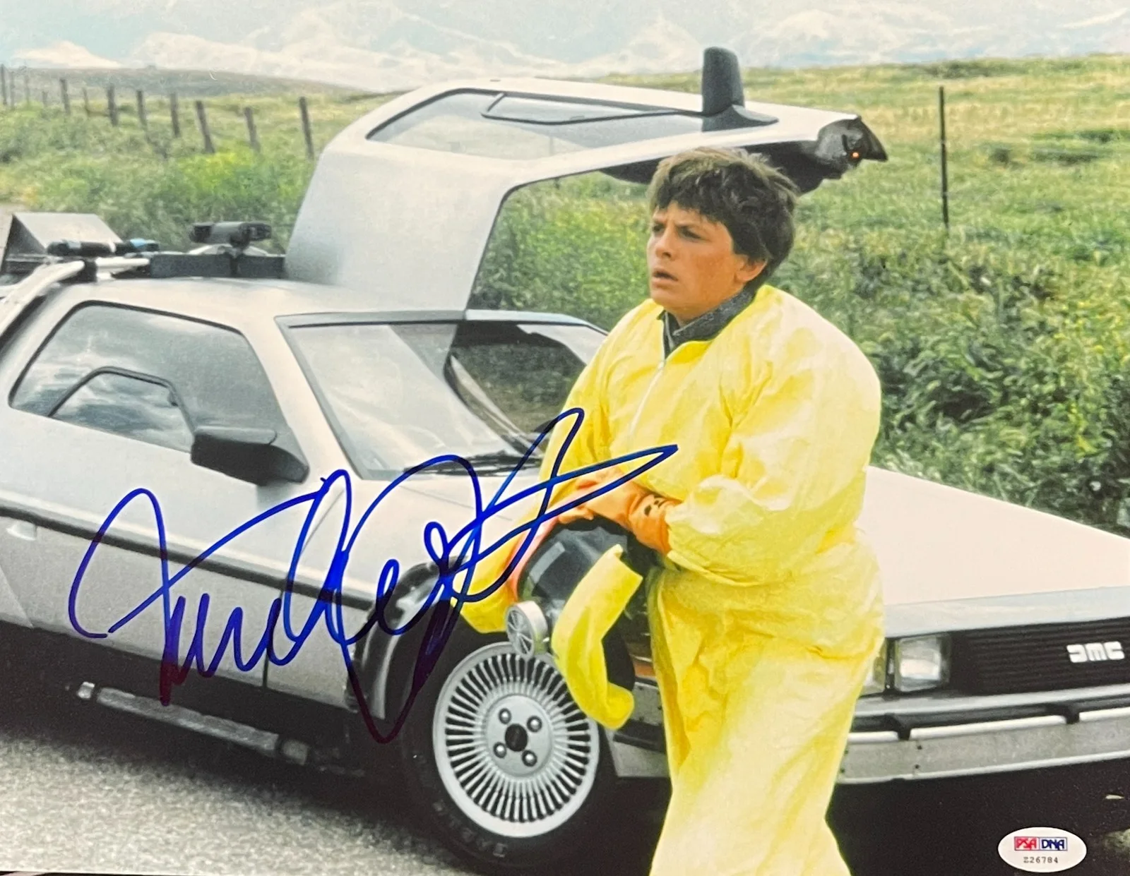 Michael J Fox — Michael J Fox Signed 11x14 Photo Back to the Future Vintage Full Autograph PSA