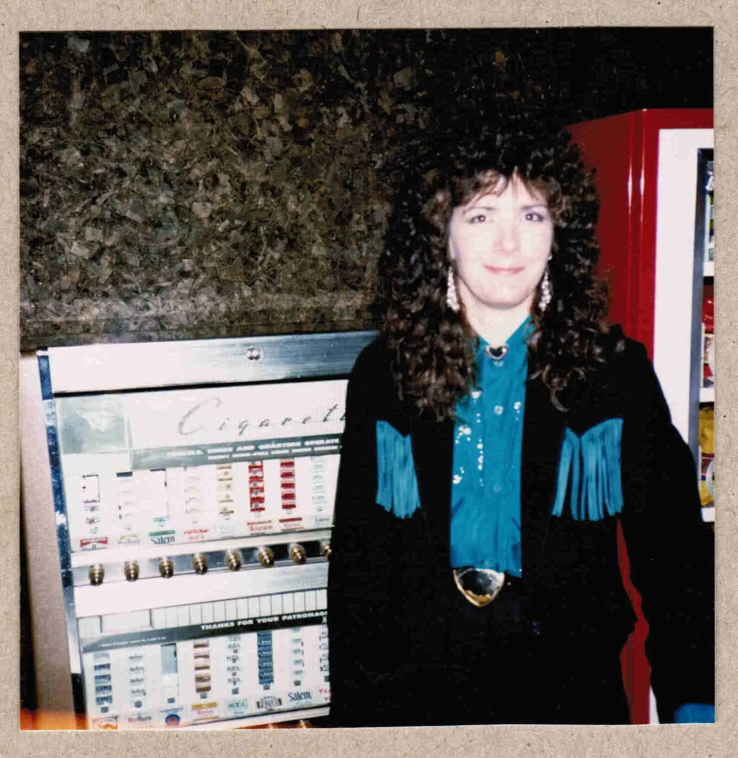 1988 Kathy Mattea Signed Autograph w/Fan Taken 3.5 x 3.5 OOAK Photo Ticket, изображение 3
