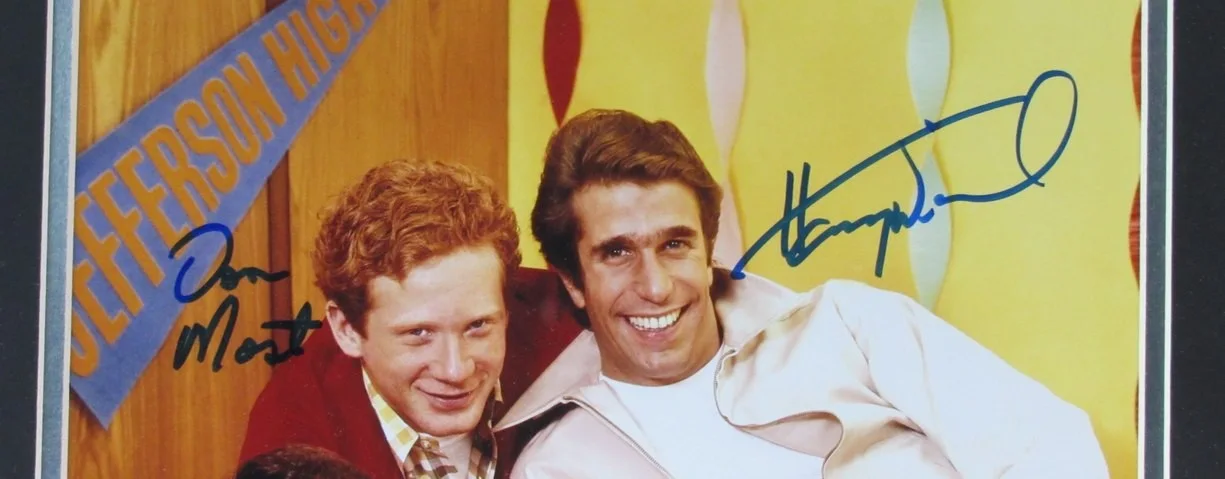 Happy Days Cast Signed (4) 11x14 Photo Howard/Winkler/Most/Williams Framed BAS, image 2