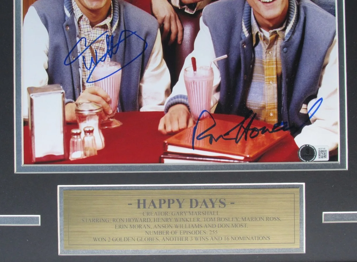 Happy Days Cast Signed (4) 11x14 Photo Howard/Winkler/Most/Williams Framed BAS, image 3