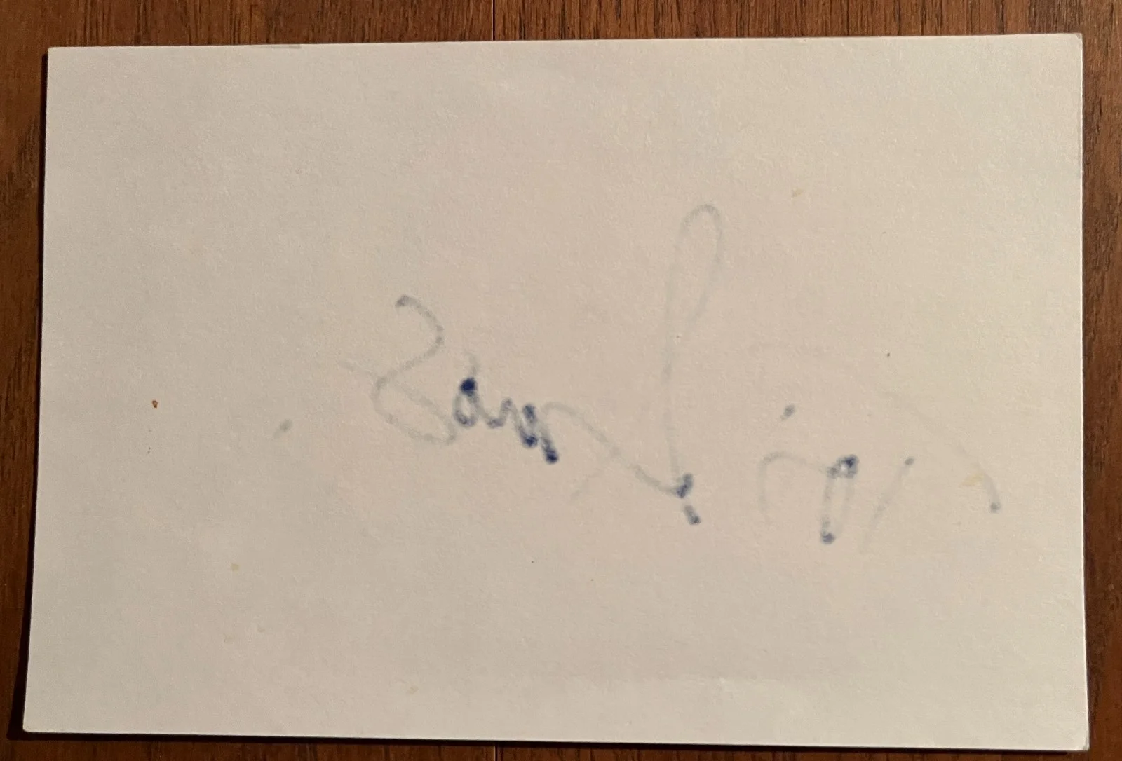 TORI AMOS Signed 4x6 white index card, image 2